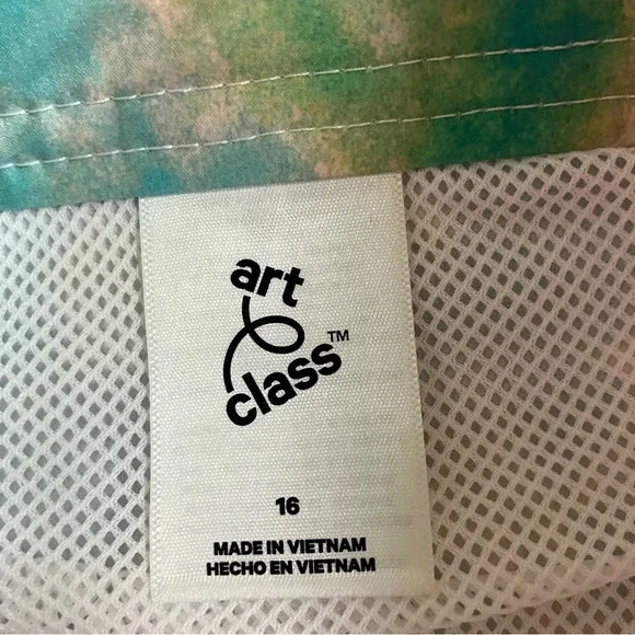 🐱 NWT Boys' Art Class Swim Tie-Dye Lined Board Shorts with Pockets 50+ UPF - Picture 9 of 9